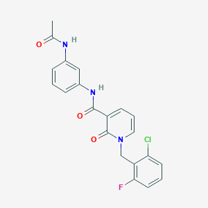 molecular formula C21H17ClFN3O3 B2971049 N-(3-acetamidophenyl)-1-(2-chloro-6-fluorobenzyl)-2-oxo-1,2-dihydropyridine-3-carboxamide CAS No. 946355-81-3