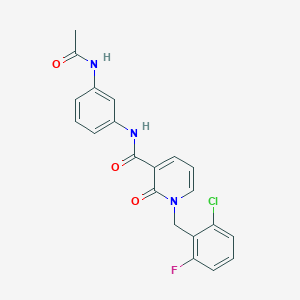 1-[(2-chloro-6-fluorophenyl)methyl]-N-(3-acetamidophenyl)-2-oxo-1,2-dihydropyridine-3-carboxamide