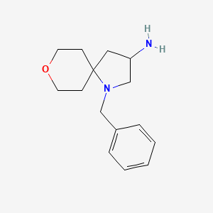 molecular formula C15H22N2O B2971072 1-Benzyl-8-oxa-1-azaspiro[4.5]decan-3-amine CAS No. 2248348-87-8