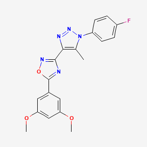 5-(3,5-dimethoxyphenyl)-3-[1-(4-fluorophenyl)-5-methyl-1H-1,2,3-triazol-4-yl]-1,2,4-oxadiazole