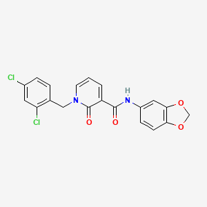 molecular formula C20H14Cl2N2O4 B2971079 N-(2H-1,3-benzodioxol-5-yl)-1-[(2,4-dichlorophenyl)methyl]-2-oxo-1,2-dihydropyridine-3-carboxamide CAS No. 320419-65-6