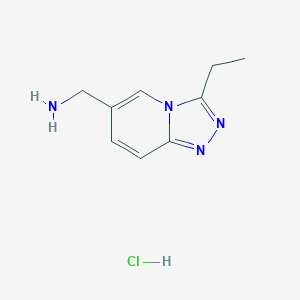 molecular formula C9H13ClN4 B2971084 3-乙基-[1,2,4]三唑并[4,3-a]吡啶-6-基甲胺盐酸盐 CAS No. 1439902-20-1