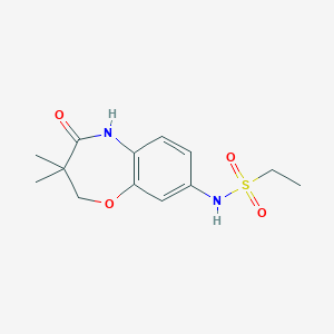 molecular formula C13H18N2O4S B2971086 N-(3,3-二甲基-4-氧代-2,3,4,5-四氢苯并[b][1,4]恶杂环-8-基)乙磺酰胺 CAS No. 922050-97-3