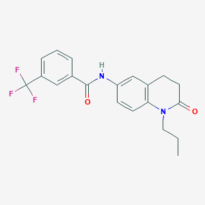 molecular formula C20H19F3N2O2 B2971090 N-(2-氧代-1-丙基-1,2,3,4-四氢喹啉-6-基)-3-(三氟甲基)苯甲酰胺 CAS No. 941953-21-5