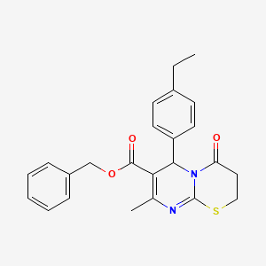 benzyl 6-(4-ethylphenyl)-8-methyl-4-oxo-3,4-dihydro-2H,6H-pyrimido[2,1-b][1,3]thiazine-7-carboxylate