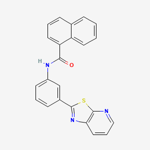 molecular formula C23H15N3OS B2971096 N-(3-(噻唑并[5,4-b]吡啶-2-基)苯基)-1-萘酰胺 CAS No. 896679-51-9