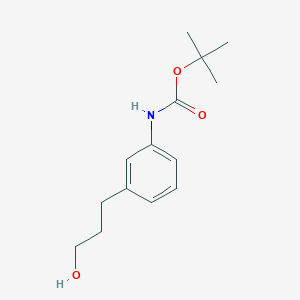molecular formula C14H21NO3 B2971099 tert-butyl N-[3-(3-hydroxypropyl)phenyl]carbamate CAS No. 198896-26-3