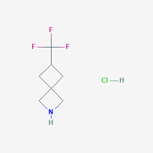molecular formula C7H11ClF3N B2971107 6-(三氟甲基)-2-氮杂螺[3.3]庚烷盐酸盐 CAS No. 2209112-05-8