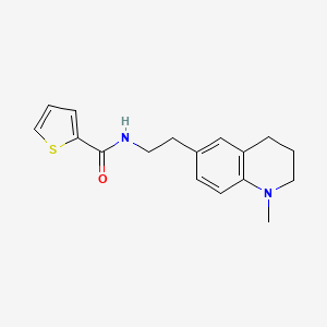 molecular formula C17H20N2OS B2971109 N-(2-(1-methyl-1,2,3,4-tetrahydroquinolin-6-yl)ethyl)thiophene-2-carboxamide CAS No. 946280-80-4