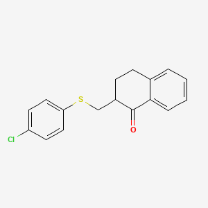 molecular formula C17H15ClOS B2971117 2-[(4-chlorophenyl)sulfanylmethyl]-3,4-dihydro-2H-naphthalen-1-one CAS No. 883794-57-8