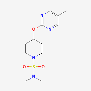 molecular formula C12H20N4O3S B2971118 N,N-dimethyl-4-[(5-methylpyrimidin-2-yl)oxy]piperidine-1-sulfonamide CAS No. 2379970-70-2