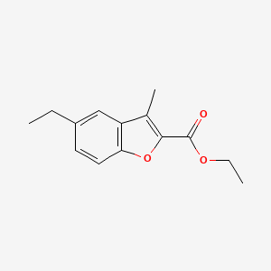 molecular formula C14H16O3 B2971145 5-乙基-3-甲基-1-苯并呋喃-2-羧酸乙酯 CAS No. 58455-55-3