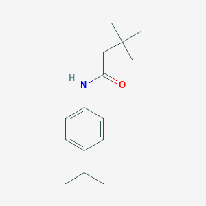 molecular formula C15H23NO B297116 3,3-dimethyl-N-[4-(propan-2-yl)phenyl]butanamide 