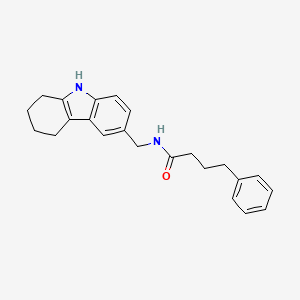 molecular formula C23H26N2O B2971169 4-苯基-N-((2,3,4,9-四氢-1H-咔唑-6-基)甲基)丁酰胺 CAS No. 852138-63-7