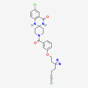 molecular formula C26H26ClN5O3 B2971171 1-(3-(2-(3-(but-3-yn-1-yl)-3H-diazirin-3-yl)ethoxy)benzoyl)-6'-chloro-1'H-spiro[piperidine-4,2'-quinazolin]-4'(3'H)-one CAS No. 2034573-88-9