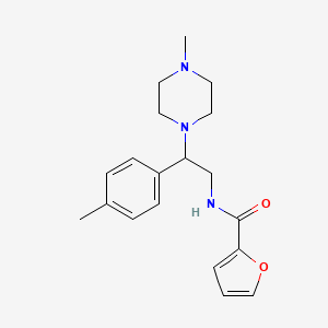 molecular formula C19H25N3O2 B2971175 N-(2-(4-methylpiperazin-1-yl)-2-(p-tolyl)ethyl)furan-2-carboxamide CAS No. 898431-92-0