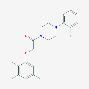 molecular formula C21H25FN2O2 B297118 1-[4-(2-Fluorophenyl)piperazin-1-yl]-2-(2,3,5-trimethylphenoxy)ethanone 
