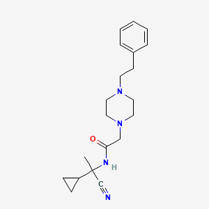 molecular formula C20H28N4O B2971195 N-(1-cyano-1-cyclopropylethyl)-2-[4-(2-phenylethyl)piperazin-1-yl]acetamide CAS No. 1241219-23-7