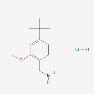 molecular formula C12H20ClNO B2971201 (4-Tert-butyl-2-methoxyphenyl)methanamine;hydrochloride CAS No. 2490418-68-1