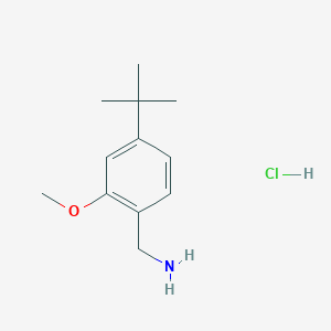 molecular formula C12H20ClNO B2971201 （4-叔丁基-2-甲氧苯基）甲胺；盐酸盐 CAS No. 2490418-68-1