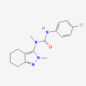 molecular formula C16H19ClN4O B2971202 N'-(4-chlorophenyl)-N-methyl-N-(2-methyl-4,5,6,7-tetrahydro-2H-indazol-3-yl)urea CAS No. 219865-31-3