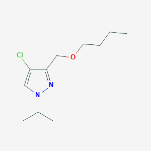 molecular formula C11H19ClN2O B2971212 3-(butoxymethyl)-4-chloro-1-isopropyl-1H-pyrazole CAS No. 1856040-83-9