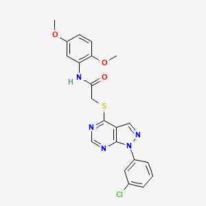 2-((1-(3-chlorophenyl)-1H-pyrazolo[3,4-d]pyrimidin-4-yl)thio)-N-(2,5-dimethoxyphenyl)acetamide