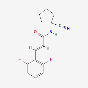 (E)-N-(1-cyanocyclopentyl)-3-(2,6-difluorophenyl)prop-2-enamide