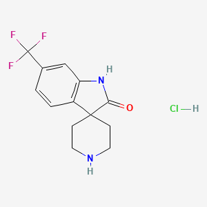 molecular formula C13H14ClF3N2O B2971216 6-(Trifluoromethyl)-1H-spiro[indole-3,4'-piperidine]-2-one hydrochloride CAS No. 2197057-16-0