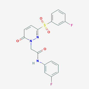 N-(3-fluorophenyl)-2-(3-((3-fluorophenyl)sulfonyl)-6-oxopyridazin-1(6H)-yl)acetamide
