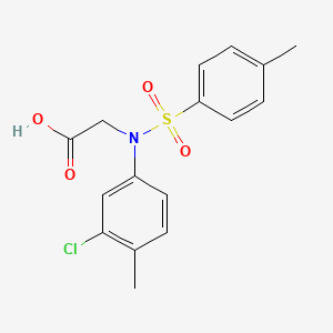 molecular formula C16H16ClNO4S B2971226 N-(3-氯-4-甲基苯基)-N-[(4-甲基苯基)磺酰基]甘氨酸 CAS No. 592470-83-2