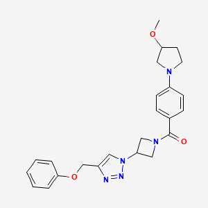 (4-(3-methoxypyrrolidin-1-yl)phenyl)(3-(4-(phenoxymethyl)-1H-1,2,3-triazol-1-yl)azetidin-1-yl)methanone
