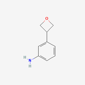 molecular formula C9H11NO B2971229 3-(氧杂环丁烷-3-基)苯胺 CAS No. 1823378-01-3