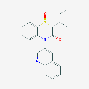 2-Butan-2-yl-1-oxo-4-quinolin-3-yl-1lambda4,4-benzothiazin-3-one