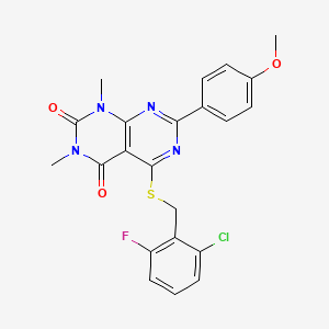 5-((2-chloro-6-fluorobenzyl)thio)-7-(4-methoxyphenyl)-1,3-dimethylpyrimido[4,5-d]pyrimidine-2,4(1H,3H)-dione