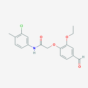 N-(3-chloro-4-methylphenyl)-2-(2-ethoxy-4-formylphenoxy)acetamide