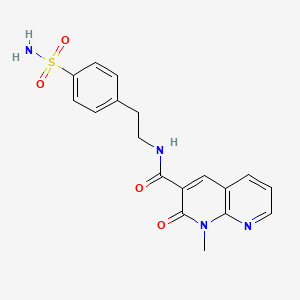 1-methyl-2-oxo-N-(4-sulfamoylphenethyl)-1,2-dihydro-1,8-naphthyridine-3-carboxamide