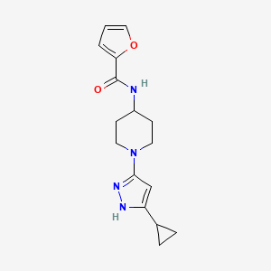 N-(1-(5-cyclopropyl-1H-pyrazol-3-yl)piperidin-4-yl)furan-2-carboxamide