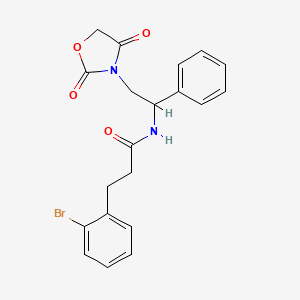 3-(2-bromophenyl)-N-(2-(2,4-dioxooxazolidin-3-yl)-1-phenylethyl)propanamide