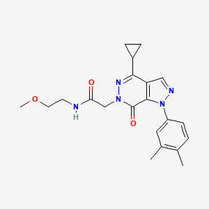 2-(4-cyclopropyl-1-(3,4-dimethylphenyl)-7-oxo-1H-pyrazolo[3,4-d]pyridazin-6(7H)-yl)-N-(2-methoxyethyl)acetamide