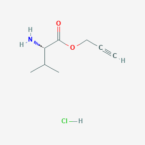 molecular formula C8H14ClNO2 B2971266 丙-2-炔基 (2S)-2-氨基-3-甲基丁酸酯；盐酸盐 CAS No. 2243501-31-5