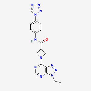 N-(4-(1H-tetrazol-1-yl)phenyl)-1-(3-ethyl-3H-[1,2,3]triazolo[4,5-d]pyrimidin-7-yl)azetidine-3-carboxamide