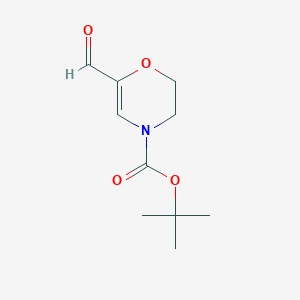 molecular formula C10H15NO4 B2971277 叔丁基 6-甲酰-3,4-二氢-2H-恶嗪-4-羧酸酯 CAS No. 2168860-93-1