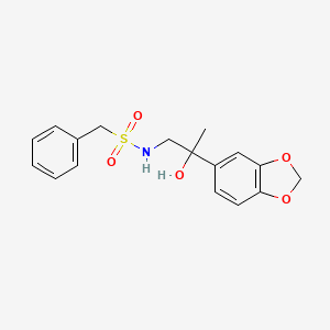 N-(2-(benzo[d][1,3]dioxol-5-yl)-2-hydroxypropyl)-1-phenylmethanesulfonamide