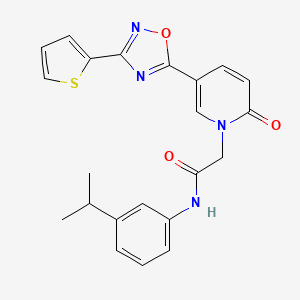 N-(3-isopropylphenyl)-2-(2-oxo-5-(3-(thiophen-2-yl)-1,2,4-oxadiazol-5-yl)pyridin-1(2H)-yl)acetamide