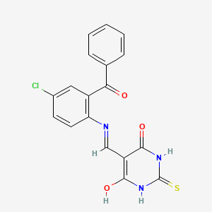 5-(((2-benzoyl-4-chlorophenyl)amino)methylene)-2-thioxodihydropyrimidine-4,6(1H,5H)-dione