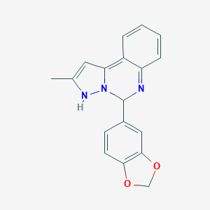 molecular formula C18H15N3O2 B297130 5-(1,3-benzodioxol-5-yl)-2-methyl-3,5-dihydropyrazolo[1,5-c]quinazoline 