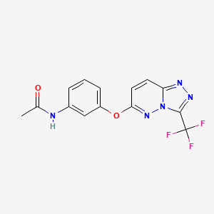 molecular formula C14H10F3N5O2 B2971304 N-(3-{[3-(trifluoromethyl)[1,2,4]triazolo[4,3-b]pyridazin-6-yl]oxy}phenyl)acetamide CAS No. 343372-86-1