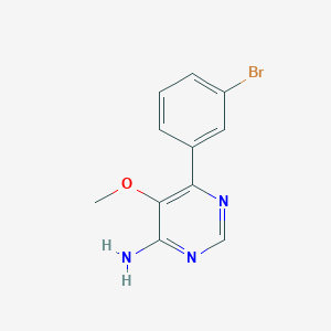 molecular formula C11H10BrN3O B2971313 6-(3-Bromophenyl)-5-methoxypyrimidin-4-amine CAS No. 1549248-83-0