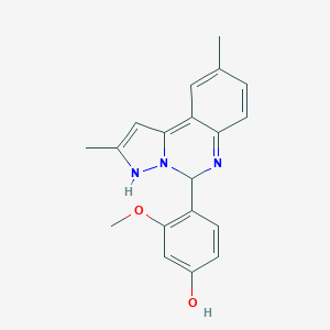 molecular formula C19H19N3O2 B297133 4-(2,9-dimethyl-3,5-dihydropyrazolo[1,5-c]quinazolin-5-yl)-3-methoxyphenol 